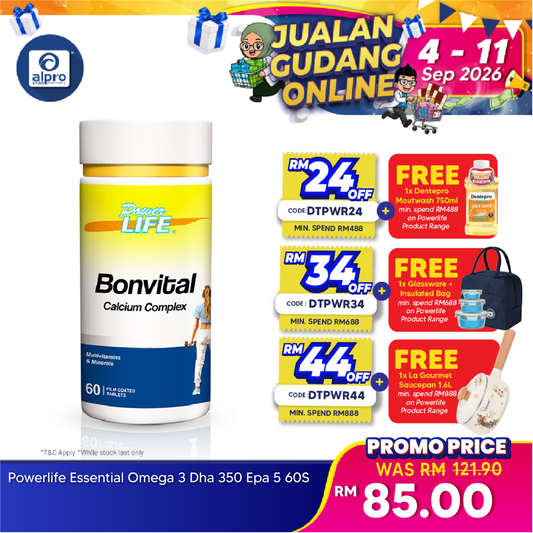 Powerlife Bonvital Essential Forte 60s | Strong & Healthy Bones Kinohimitsu