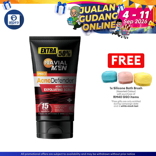 GSO Navial Men Pro Acno Defender Exfoliating Scrub 150ml | Men Facial Wash GSO