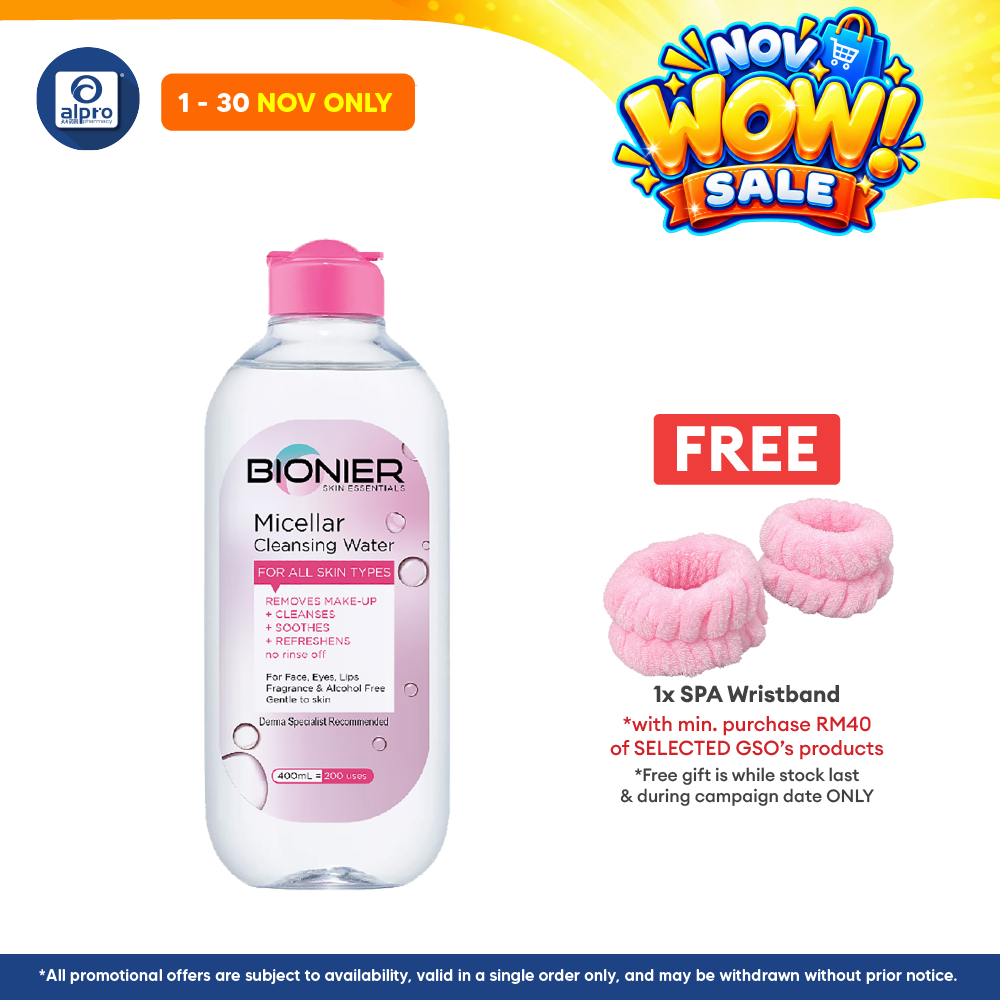 GSO Bionier Micellar Cleansing Water 400ml | Remove Makeup