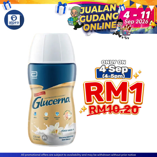 Glucerna Vanilla 220ml Ready to Drink Glucerna
