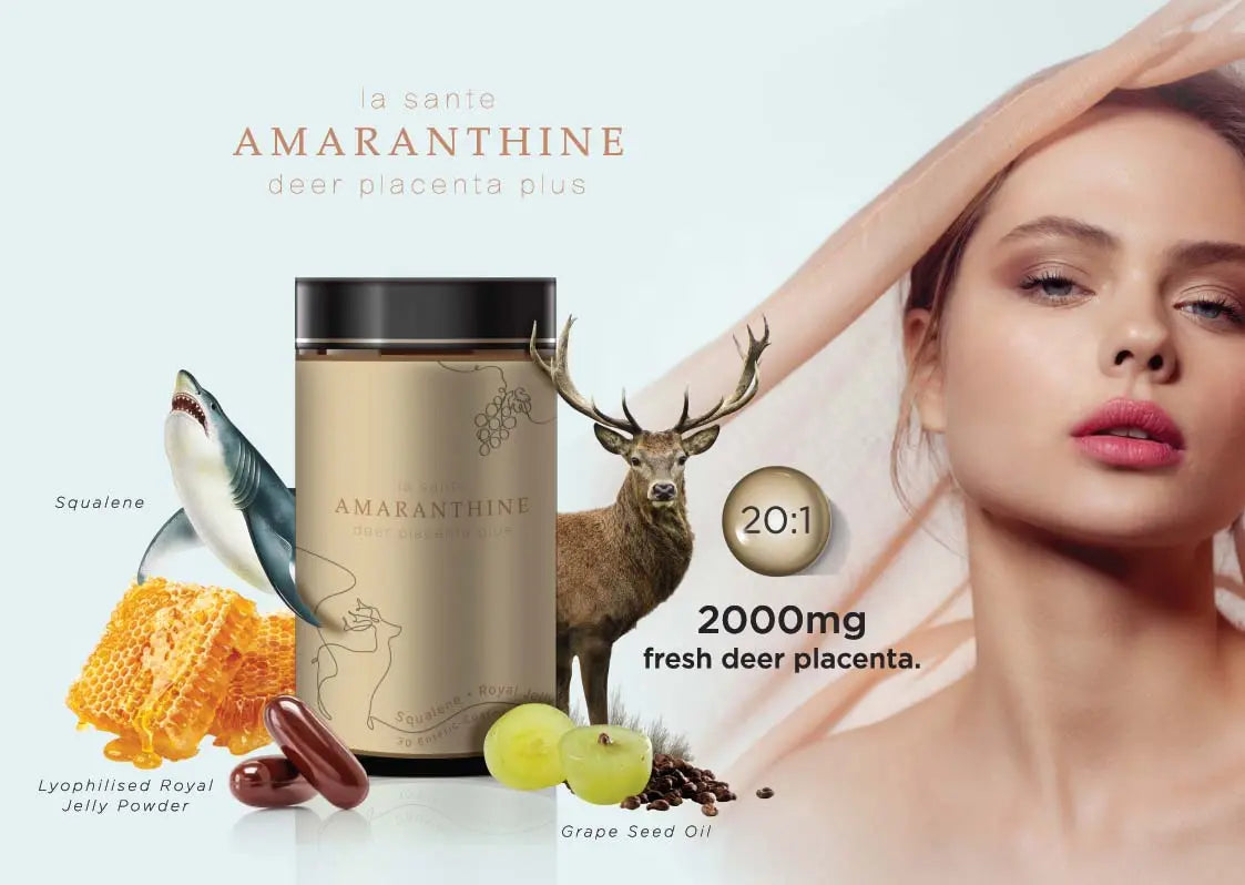 La Sante Amaranthine Deer Placenta Plus 2x30s | Reduce Signs of Aging La Sante