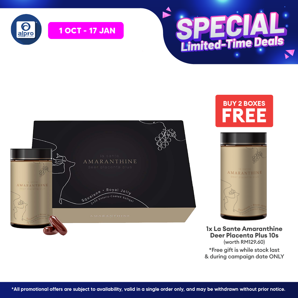 La Sante Amaranthine Deer Placenta Plus 2x30s | Reduce Signs of Aging