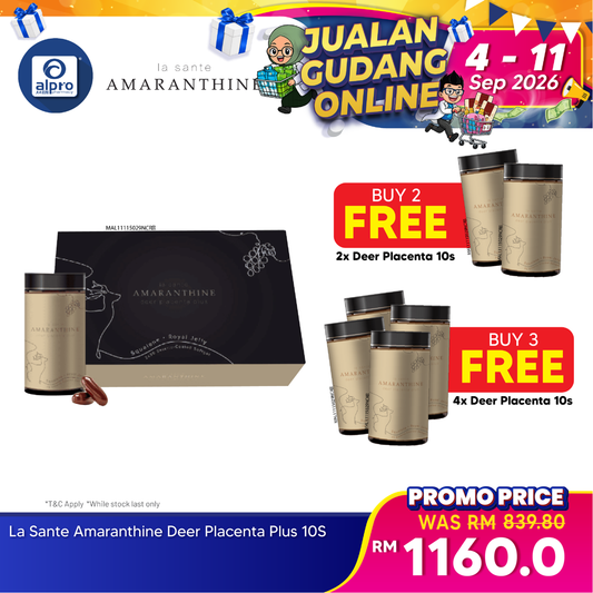 La Sante Amaranthine Deer Placenta Plus 2x30s | Reduce Signs of Aging La Sante