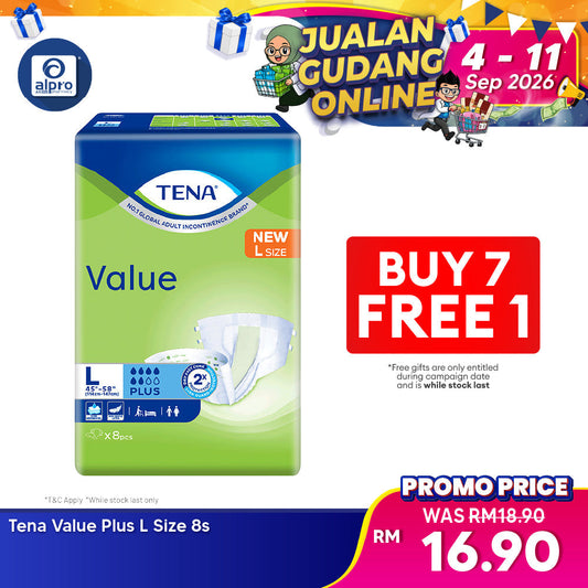Tena Value Plus L Size 8s | Adult Diapers Tena