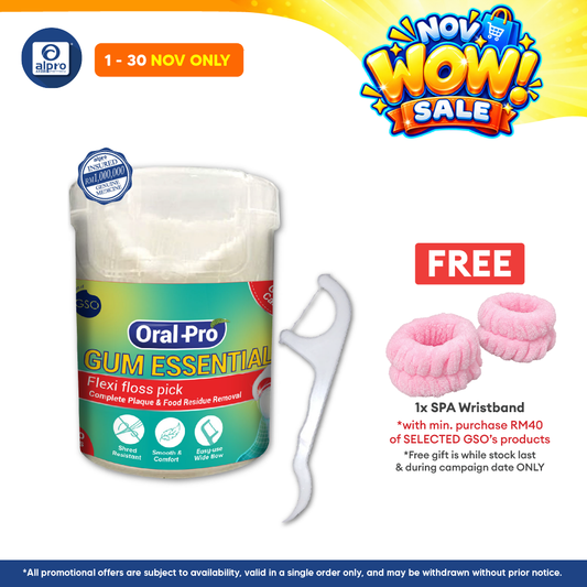 GSO Oral Pro Gum Essential Flexi Floss Picks 100s | Tooth Gum Floss
