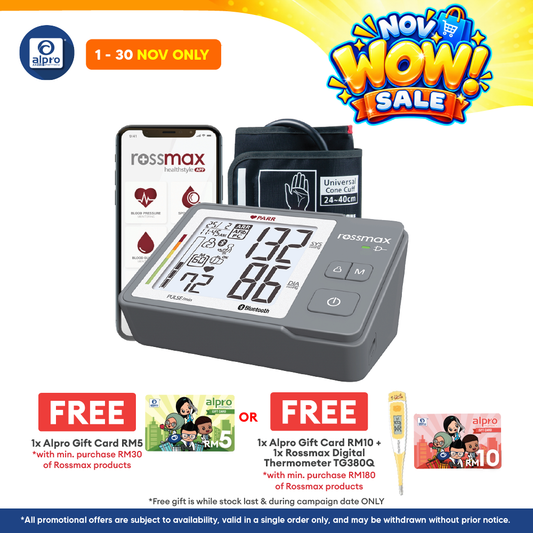 Rossmax Z5 Blood Pressure Monitor (PARR) | With Bluetooth And Type C USB