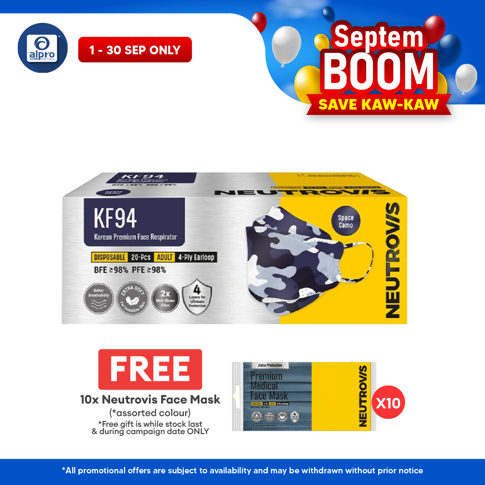 Neutrovis Kf94 (Space Camo) Korean Premium Face Respirator 20s Neutrovis