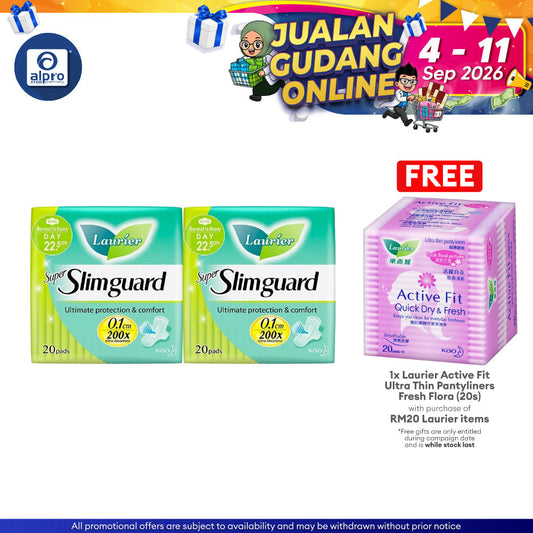 Laurier Super Slim Guard 22.5cm 20s x 2s | Ultra Absorbent Laurier