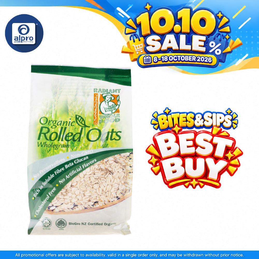 Radiant Organic Rolled Oats 500G