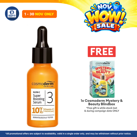 Cosmoderm Glow-C Super Boosting Serum 5000mg 30ml | Lighten Dark Spot