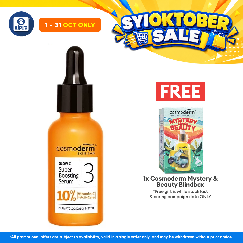 Cosmoderm Glow-C Super Boosting Serum 5000mg 30ml | Lighten Dark Spot