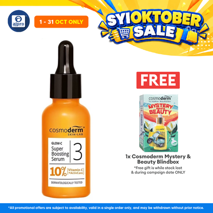 Cosmoderm Glow-C Super Boosting Serum 5000mg 30ml | Lighten Dark Spot