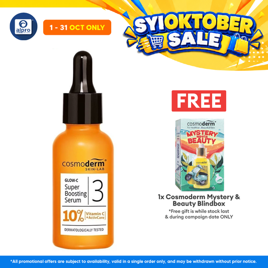 Cosmoderm Glow-C Super Boosting Serum 5000mg 30ml | Lighten Dark Spot