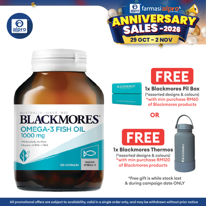 Blackmores Fish Oil 1000mg 120s | Maintain Heart, Skin, Eye and Brain Health