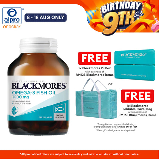 Blackmores Fish Oil 1000mg 120s | Maintain Heart, Skin, Eye and Brain Health Blackmores