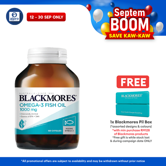 Blackmores Fish Oil 1000mg 120s | Maintain Heart, Skin, Eye and Brain Health