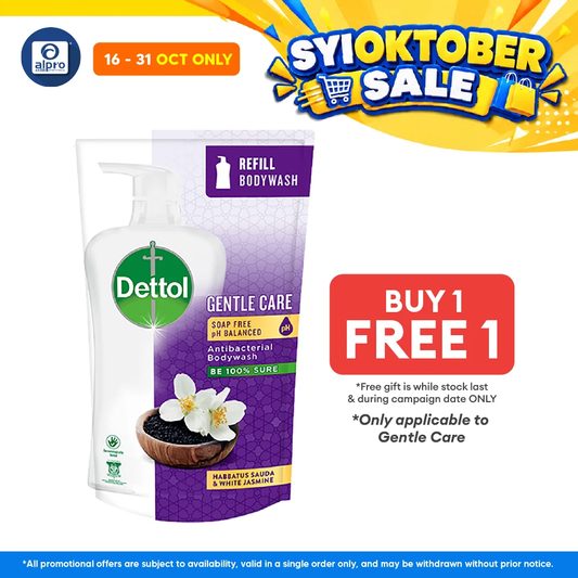 Dettol Shower Gel Refill Pouch 850g (Original / Gentle Care / Lasting Fresh / Instant Cooling) | Antibacterial Body Wash