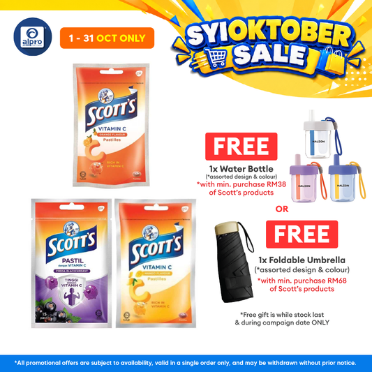 Scotts Vitamin C Zipper Pack 15s (Orange / Mango / Blackcurrant / Mixed Berries)