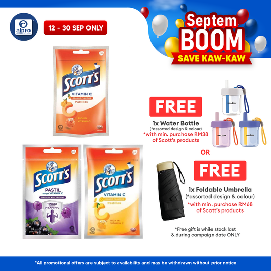 Scotts Vitamin C Zipper Pack 15s (Orange / Mango / Blackcurrant / Mixed Berries)