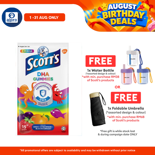 Scotts DHA Gummies Zipper Pack Mixed Flavours15s (New) Scotts
