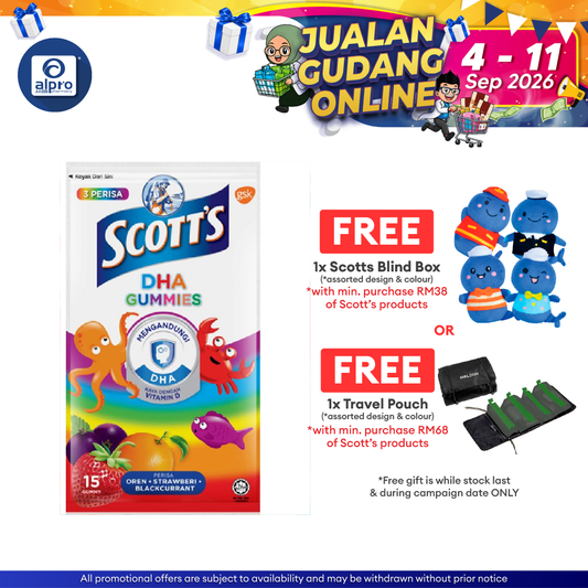 Scotts DHA Gummies Zipper Pack Mixed Flavours15s (New) Scotts