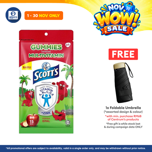 Scotts Multivitamin Gummies Apple Zipper 15s