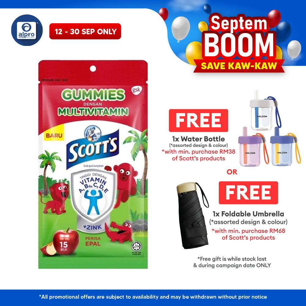 Scotts Multivitamin Gummies Apple Zipper 15s