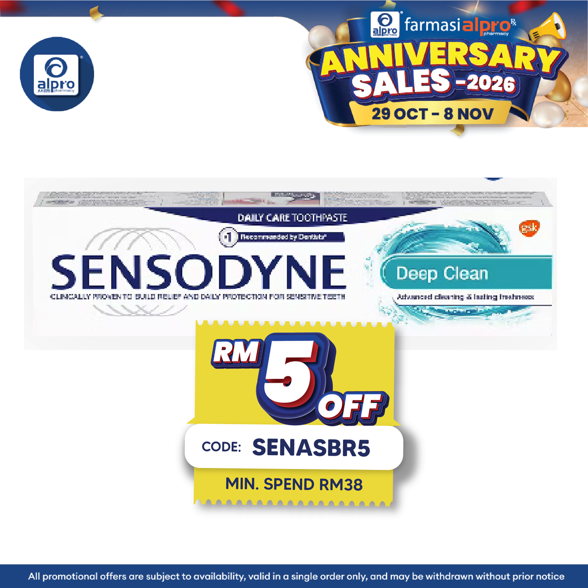 Sensodyne Deep Clean 100g | Relieve Sensitivity