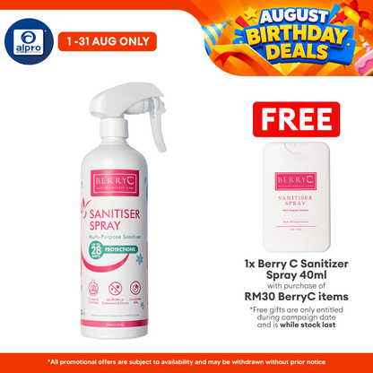 Berry C Sanitizer Spray 500ml | Non-Alcohol Sanitizer Alpro Pharmacy