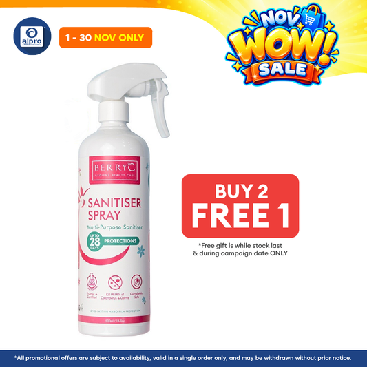Berry C Sanitizer Spray 500ml | Non-Alcohol Sanitizer