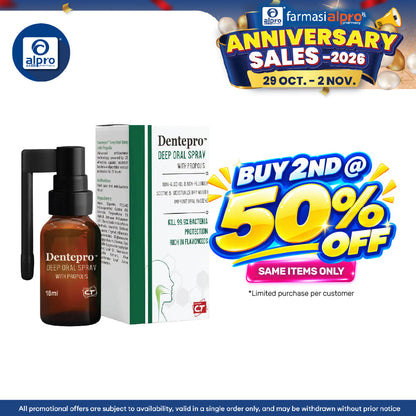 Dentepro Deep Oral Spray with Propolis 18ml | Reduce Sore Throat