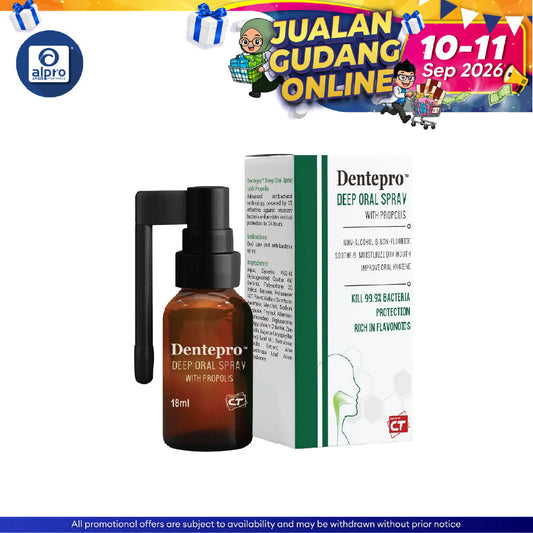 Dentepro Deep Oral Spray with Propolis 18ml | Reduce Sore Throat Dentepro
