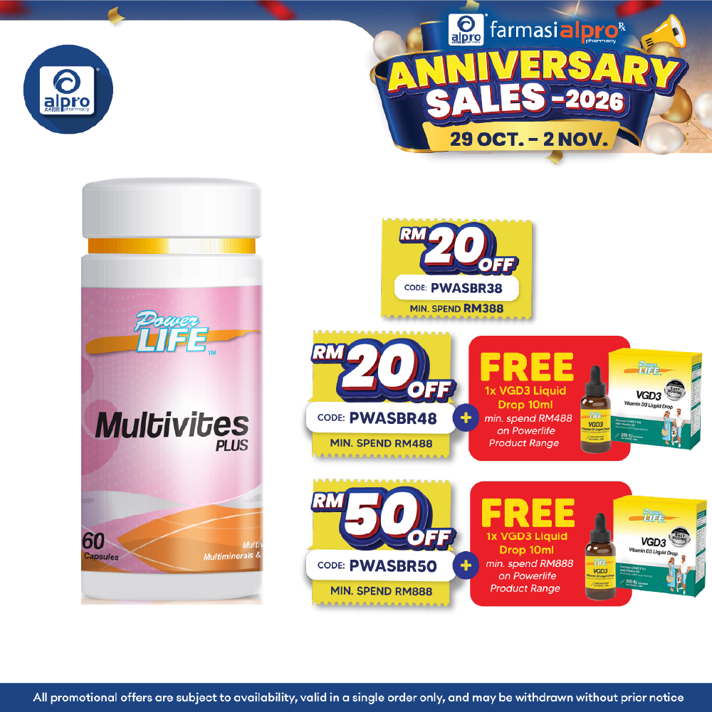 Powerlife Multivites Plus 60s | Multivitamins and Minerals