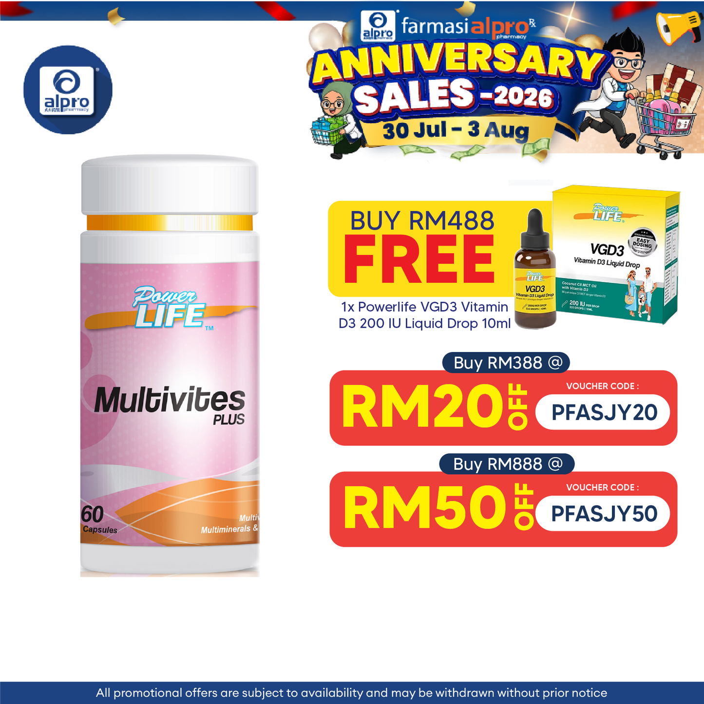 Powerlife Multivites Plus 60s | Multivitamins and Minerals Powerlife