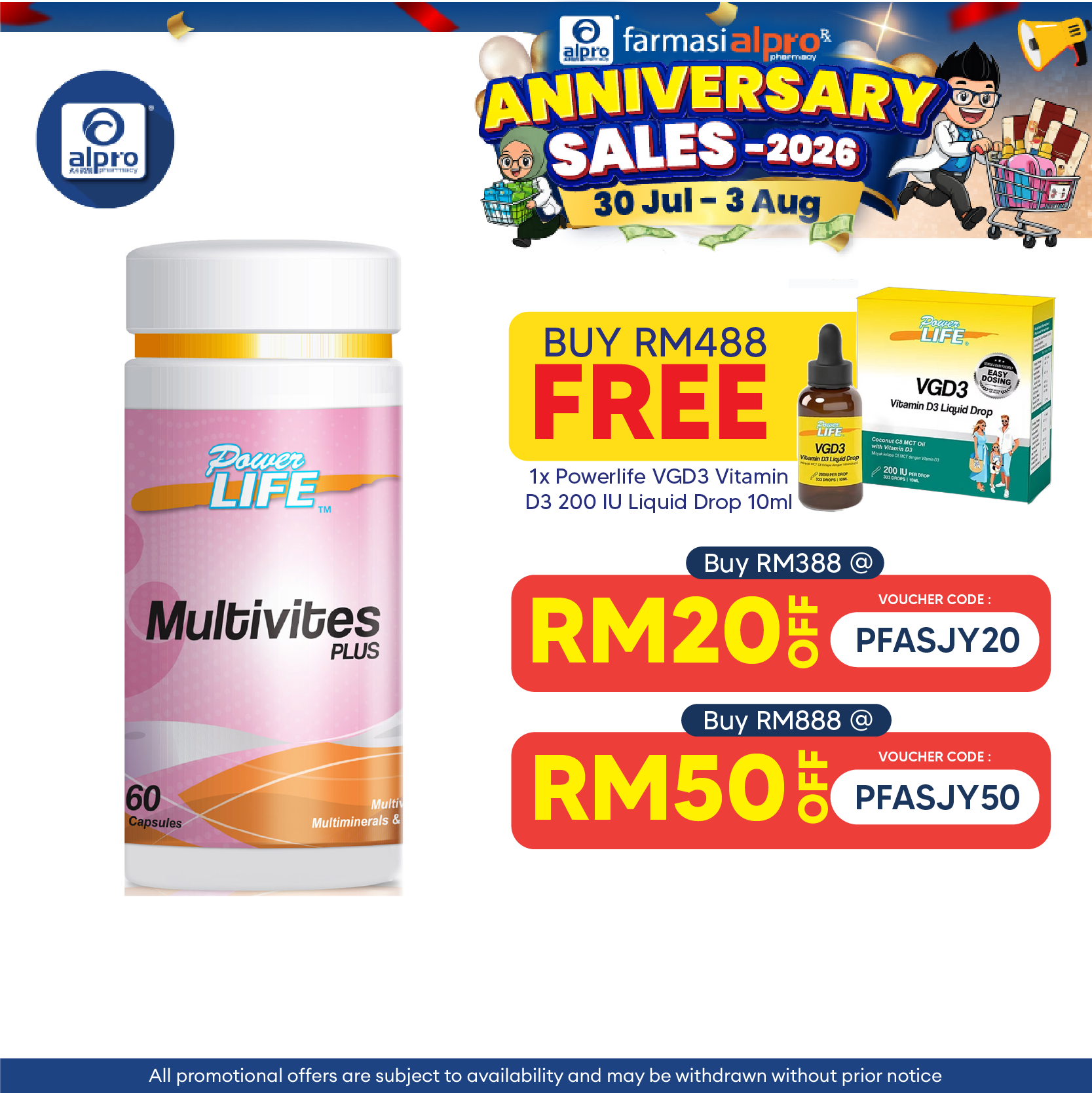 Powerlife Multivites Plus 60s | Multivitamins and Minerals Powerlife