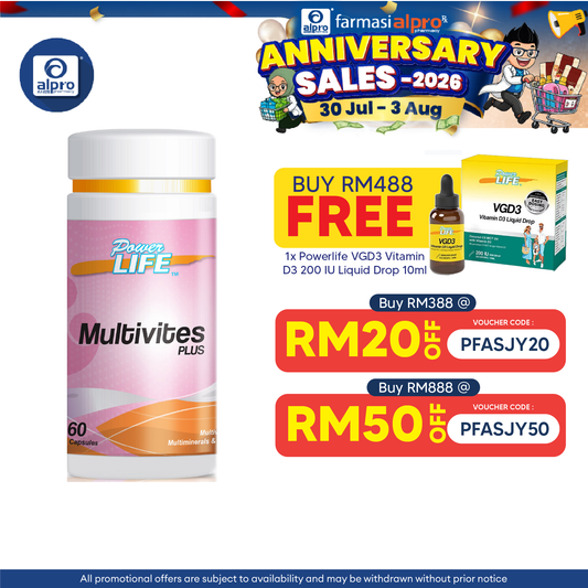 Powerlife Multivites Plus 60s | Multivitamins and Minerals Powerlife