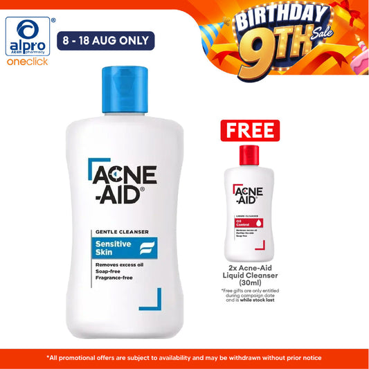 Acne-Aid Gentle Cleanser Sensitive Skin 100ml | Soap-Free Gentle Cleanser Acne-Aid