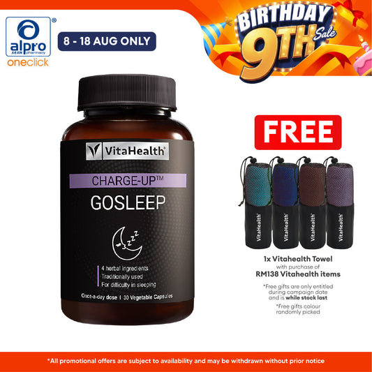 Vitahealth Charge-Up Gosleep 30s | Relax & Sleep Tight Vitahealth