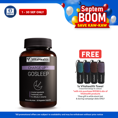 Vitahealth Charge-Up Gosleep 30s | Relax & Sleep Tight Vitahealth