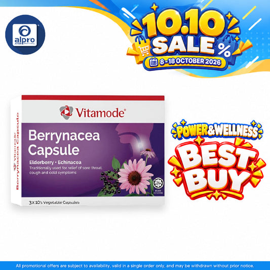 Vitamode Berrynacea Cap 3x10s | Relief of Sore Throat and Cold Symptoms