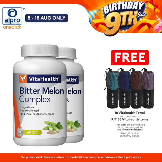 Vitahealth Bitter Melon 2X60S | Blood Sugar Management Vitahealth