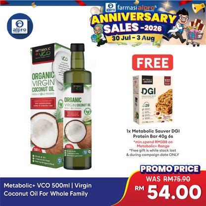 Metabolic+ VCO 500ml | Virgin Coconut Oil For Whole Family Metabolic