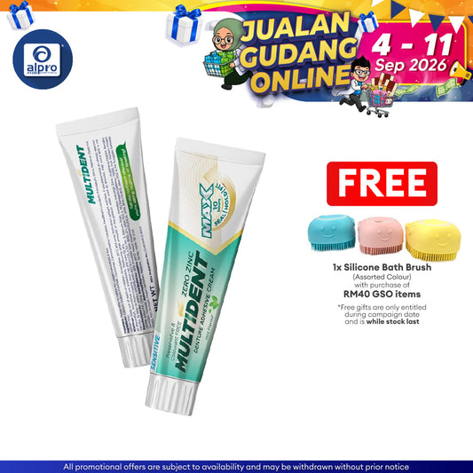 Multident Advanced Denture Adhesive Cream Mint 60g | Secure Fit and Fresher Breath GSO