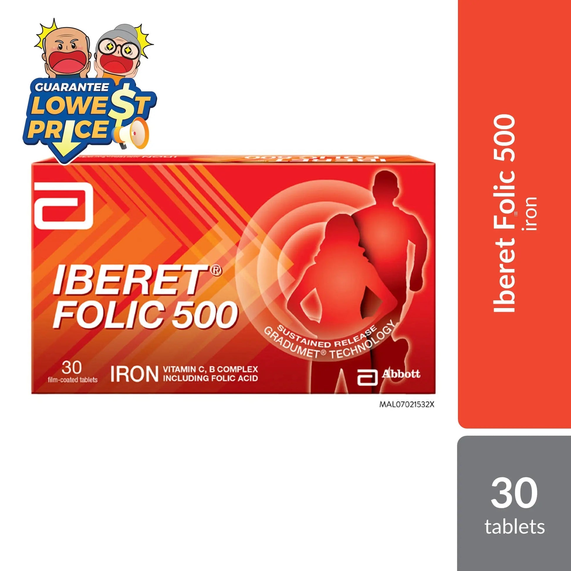 Abbott Iberet Folic-500 30s | Gentle Iron Support For Daily Abbott OTC