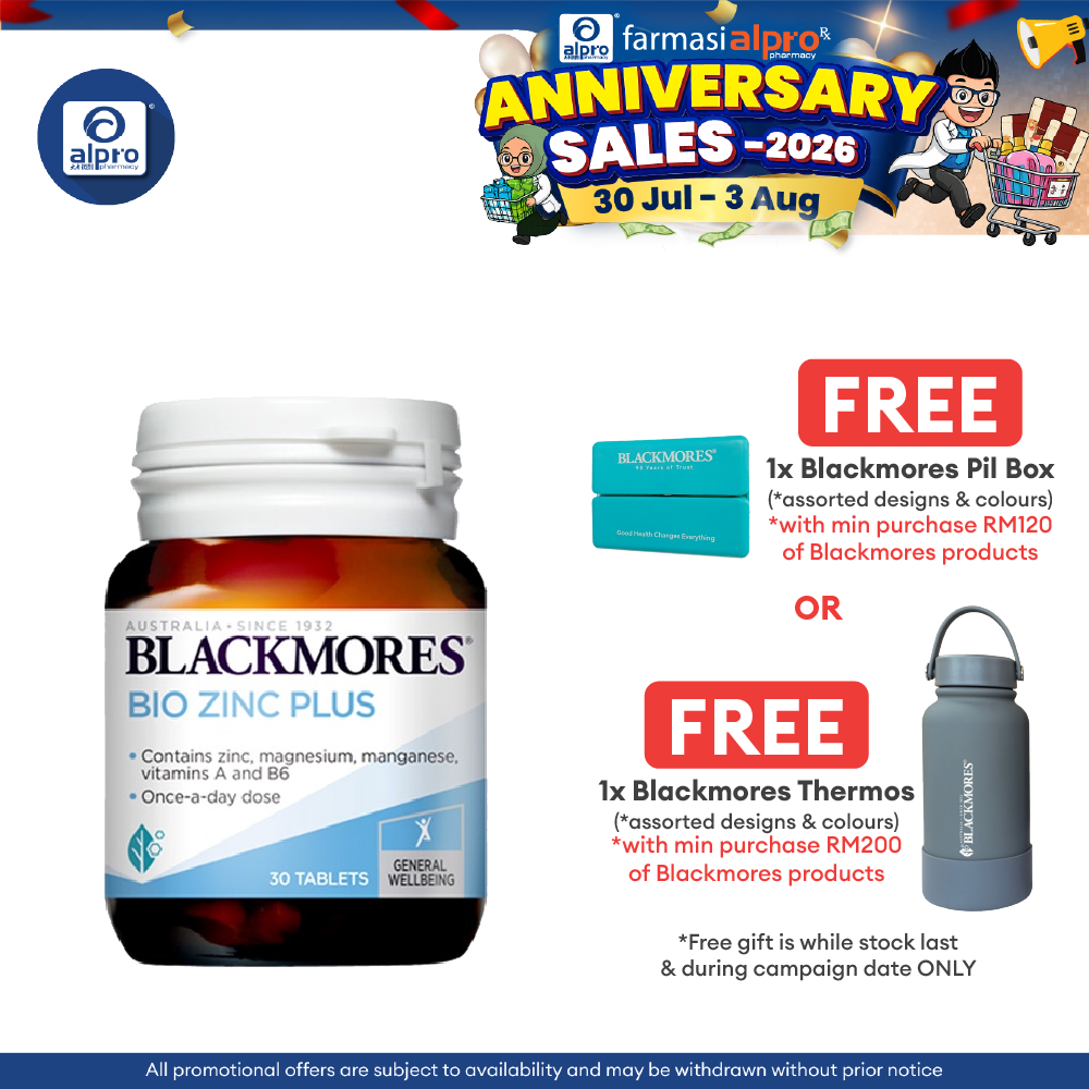 Blackmores Bio Zinc Plus 30s | Maintains Healthy Skin Blackmores
