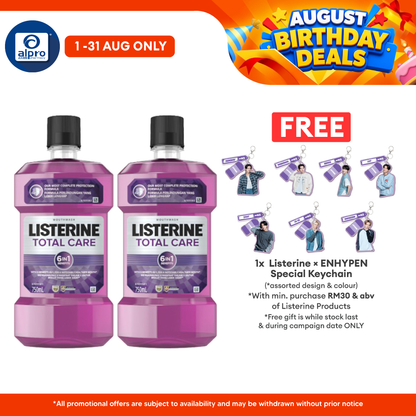 Listerine Total Care 6 in 1 750ml 2s | Strengthens Teeth with  Fluoride Listerine