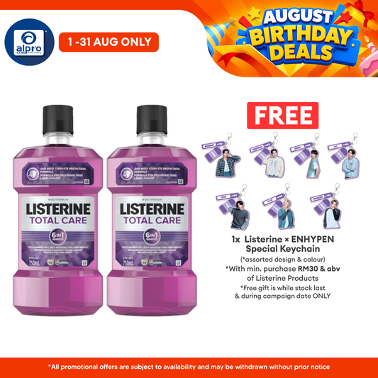 Listerine Total Care 6 in 1 750ml 2s | Strengthens Teeth with  Fluoride Listerine
