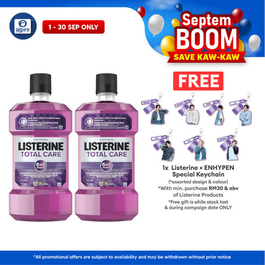 Listerine Total Care 6 in 1 750ml 2s | Strengthens Teeth with  Fluoride Listerine