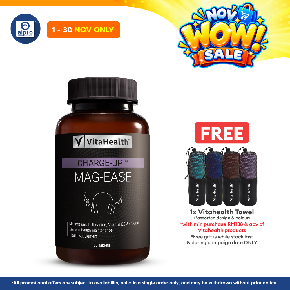 Vitahealth Charge-Up Mag-Ease 60s | Muscle Tension Relief