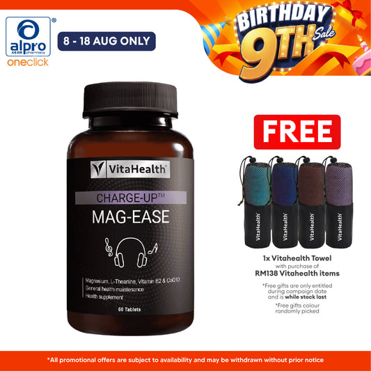 Vitahealth Charge-Up Mag-Ease 60s | Muscle Tension Relief Vitahealth